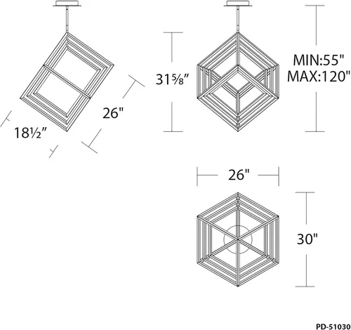 Miniatura 2 de WAC Lighting dweLED, lámpara articulada LED Atlas de 30 pulgadas en 3500K negro