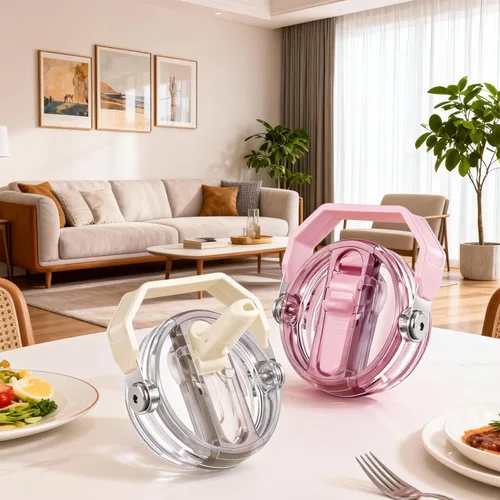 Miniatura 9 de Paquete de 2 Tapas con Popote Abatible a Prueba de Fugas para Reemplazo de Tapa Stanley 30 oz, para Accesorios de Vaso Tumbler Stanley Quencher