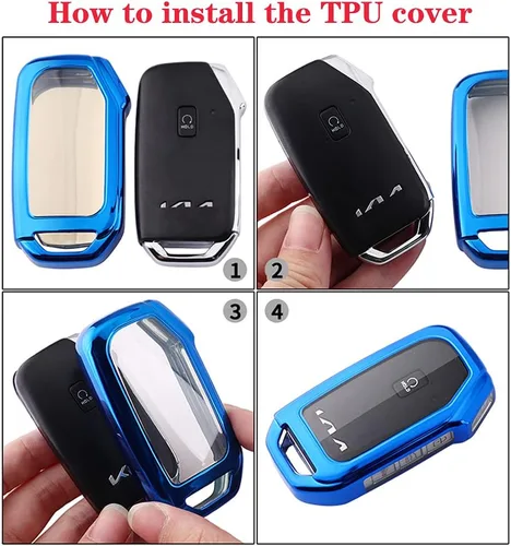 Miniatura 4 de Horande Funda Protectora de TPU Blanda para Llavero de Coche, Compatible con Kia Telluride K5 Ceed Cerato Forte NIRO Seltos SX Turbo Sorento Soul