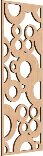 Miniatura 123 de Farwell Paneles de pared decorativos de madera con calado, 13 3/8 pulgadas de ancho x 34 3/8 pulgadas de alto x 1/4 de alto, roble rojo rojo