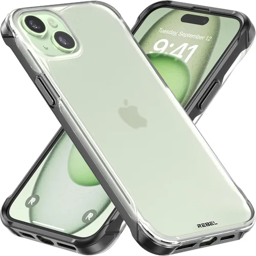 Miniatura 43 de Phone REBEL - Funda transparente para iPhone 14 Plus [Serie esmerilada Gen-4], textura mate translúcida, no se pone amarilla, protectores a prueba
