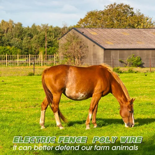 Miniatura 6 de Pangda Alambre eléctrico mejorado de 6562 pies, 6,561.7 ft de diámetro, valla eléctrica de 6 pulgadas de diámetro, conductividad confiable