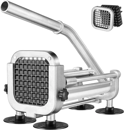 Miniatura 10 de Cortador de papas fritas, Ruooson - Cortador profesional de papas con cuchillas de acero inoxidable de 1/2 pulgada, ideal para papas enteras