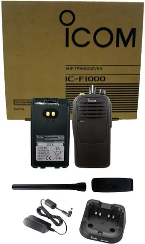 Icom IC-F1000 01 5 vatios 16 canales VHF 136-174mhz radio bidireccional con cargador kit completo