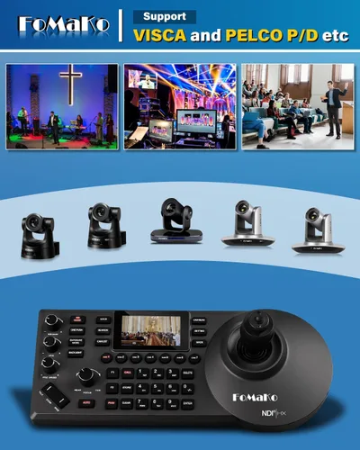 Miniatura 7 de FoMaKo Cámara PTZ 4K NDI de 60 fps 30x, compatible con salida NDI HX3 4K 60fps, zoom óptico de 30x, seguimiento automático AI Gen 3