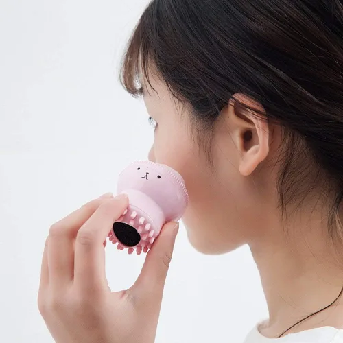Miniatura 6 de Vtrem Limpiador facial de silicona para mujer: 5 unidades de pulpo, limpiador facial de silicona para cara para masaje exfoliante profundo, cepillo