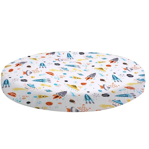 Miniatura 10 de Cloele Sábanas bajeras cuadradas perfectas para colchones portátiles de 36 x 36 pulgadas, sábanas cuadradas de jungla para cuna, sábana bajera