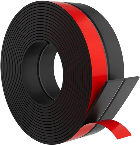 Miniatura 10 de Elvone Tira de sellado resistente de 36 pies x 2 pulgadas, tira de sellado de silicona extra gruesa de 2 mm para puertas de casa y de ducha