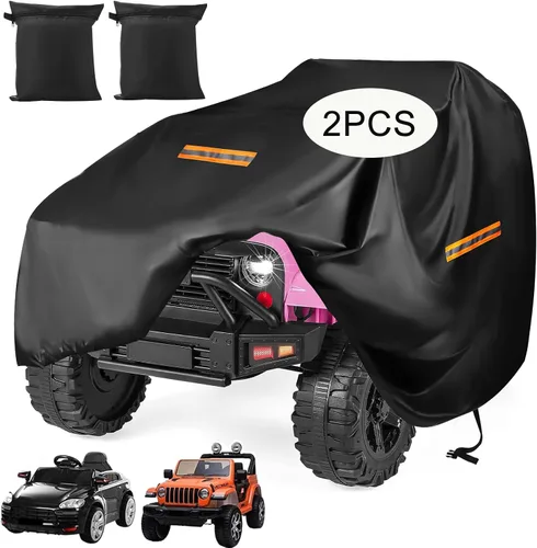Miniatura 7 de Cubierta para coche de montar para niños, gran cubierta impermeable para ruedas de poder, cubierta universal para juguetes de coche de 210D