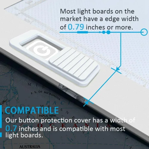 Miniatura 4 de ILIVABLE - Cubierta protectora para interruptor de almohadilla de luz, cubierta protectora de botón táctil con pintura de diamante para mesa de luz