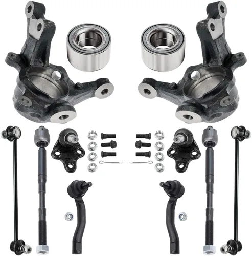 Miniatura 101 de Detroit Axle - Kit de nudillos traseros derechos FWD para Hyundai Santa Fe 2007-2009 Veracruz 2007-2012, reemplazo del cojinete de la rueda