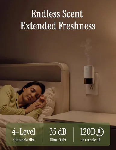 Miniatura 5 de Difusor de aceite esencial para el hogar, difusor inteligente de aromaterapia sin agua SF101S Pro, aroma de habitación enchufable con temporizador