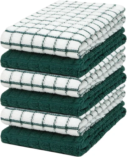 Miniatura 35 de Bumble - Toallas de cocina y paños de cocina (8 unidades) Toallas de cocina 100% algodón 12 x 12 pulgadas 405 GSM Trapos suaves, altamente