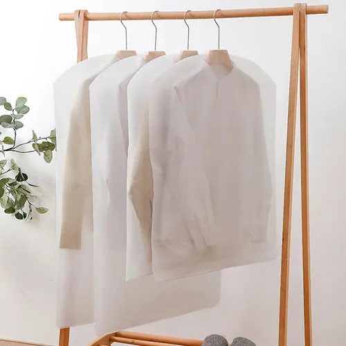 LeLehome Juego de 5 bolsas transparentes para ropa, 24 x 32 pulgadas, a prueba de polvo, lavables, transparentes, para trajes de viaje, organizador