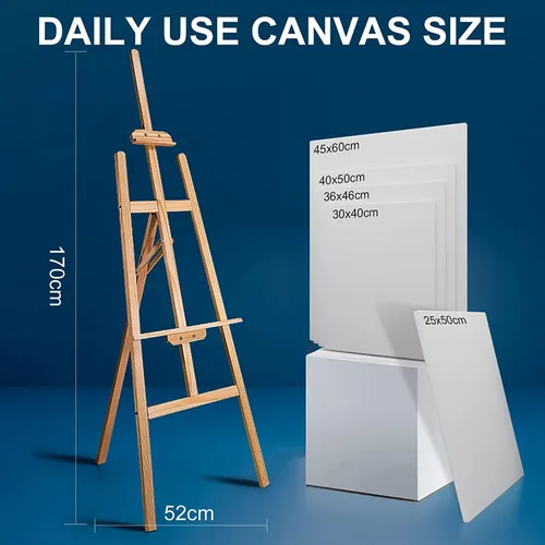 Miniatura 6 de Lienzos estirados para pintar de 4 x 4, 5 x 7, 8 x 10, 9 x 12, 11 x 14 pulgadas, paquete de 10 unidades, 10 onzas, triple imprimado sin ácidos, 100%
