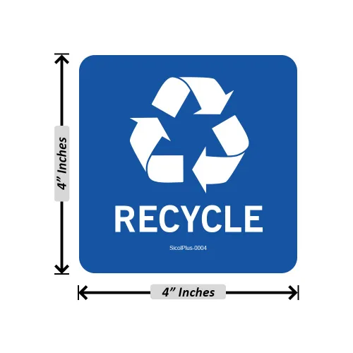 Miniatura 2 de Calcomanías de reciclaje, calcomanías de papelera de reciclaje y calcomanías para papeleras con protección UV, calcomanías de vinilo autoadhesivas