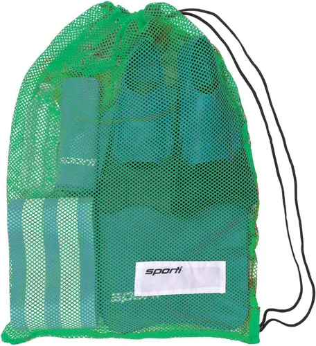 Bolsas de Equipo de Natación Sporti, Mochila de Cordón de Malla, Bolsa de Natación para Nadadores, Mochila de Malla para la Playa Verde