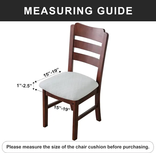 Miniatura 3 de Genina Fundas de asiento impermeables para sillas de comedor, fundas para sillas de comedor y cocina (blanco, 4 piezas)