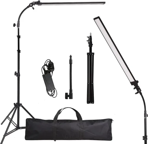 Kit de iluminación LED para estudio de fotografía con bolsa de soporte de luz, tubo suave para belleza, cejas, tatuajes, maquillaje, odontología,