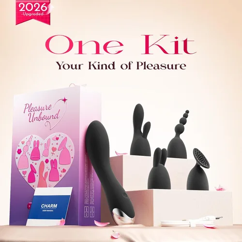Miniatura 9 de MOOLIGIRL Dildo Vibrator Kits, Women Sex Toys Adult Toy with 4 Replacement Silicone Heads, 20 Modes Waterproof IPX6 G Spot Vibrators for Clitoral