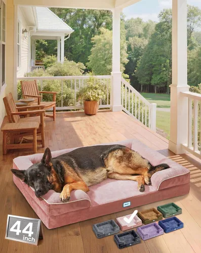 Miniatura 13 de OhGeni Orthopedic Cooling Dog Bed Couch, Cooling Big Pet Sofa for Extra Large Sized Pets with Memory Foam, Machine-Washable Waterproof Removable
