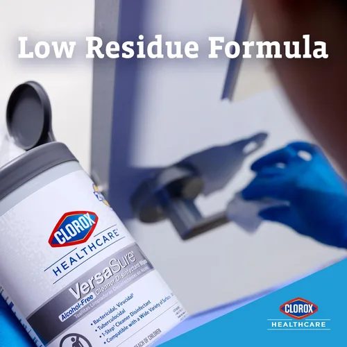Miniatura 5 de CLOROX Healthcare VersaSure - Toallitas desinfectantes limpiadoras, 6.75 x 8 pulgadas, recipiente de 85 unidades, paquete de 6