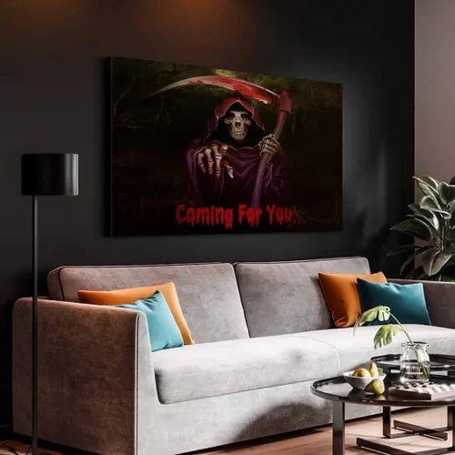 Miniatura 4 de Denozer - Pintura artística de pared de Halloween, impresión artística sobre lienzo para dormitorio, sala de estar, decoración de pared del hogar