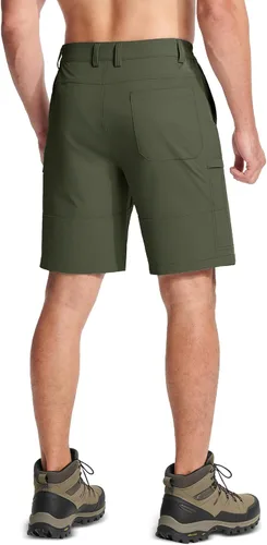 Miniatura 2 de MAGCOMSEN Men's Hiking Cargo Shorts Quick Dry Lightweight 9" Golf Shorts Summer Casual Work Outdoor with 5 Zipper Pockets