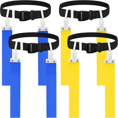 Miniatura 14 de DkOvn Cinturón de Fútbol Americano con Banderas, 2 piezas, Cinturón Ajustable de Fútbol Americano con Cinturón y Banderas, para Jóvenes, Adultos