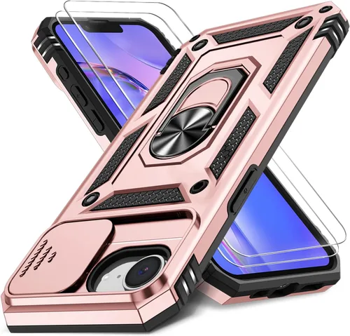 Miniatura 51 de Funda HakkTaoo para iPhone 13/iPhone 14 de 6.1 Pulgadas con Funda Deslizante para Cámara + Protector de Pantalla (2 Paquetes), Funda Protectora a