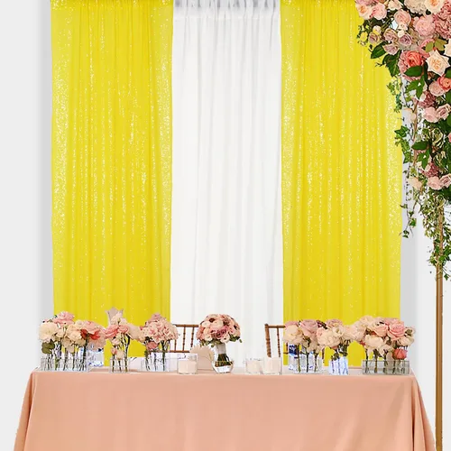 Miniatura 13 de ShinyBeauty Cortinas de Lentejuelas 2 Paneles 2ftx8ft Wine Telón de Fondo con Brillantina para Videos de YouTube Cortinas de Lentejuelas Borgoña