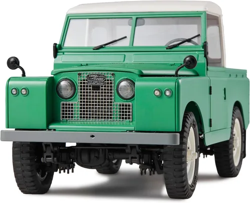 BEEZRC FMS 1/12 RC Crawler Land Rover Series II RC RTR 4WD 2.4G Model Car Hobby RC Crawler RC Cars Offroad RC Truck Auto de control remoto con Verde