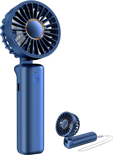 Miniatura 10 de FrSara Portable Handheld Mini Fan, Small Rechargeable Personal Fan, Summer Travel Essentials with 6-Speeds, 3000mAh, Great for Outdoor, Makeup