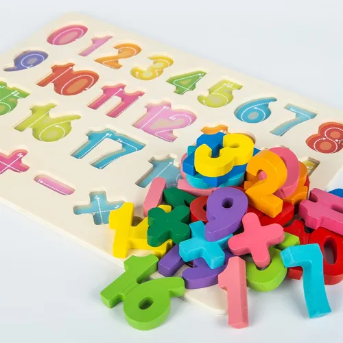 Miniatura 3 de Attmu Rompecabezas de madera para niños pequeños, rompecabezas del alfabeto y números, 2 en 1 juguetes educativos de aprendizaje preescolar