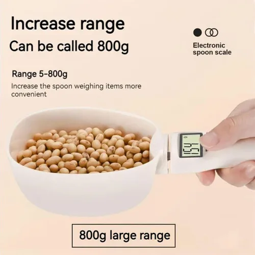 Miniatura 4 de Cuchara medidora electrónica con conversión de onzas/onza líquida/ml/gramo, cucharas medidoras digitales ajustables para cocinar hornear, cuchara