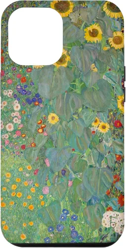 Miniatura 25 de iPhone 14 Plus Flower Garden Klimt Pintura Arte Floral Verde Cubierta Teléfono Funda