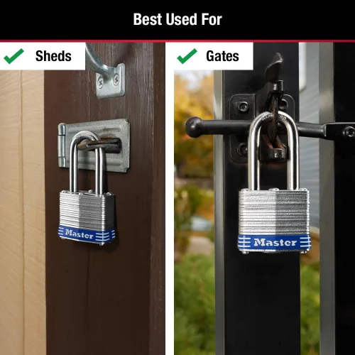 Miniatura 3 de Master Lock 3DLF- Candado de argolla larga, con 1-1/2 pulgadas. Argolla