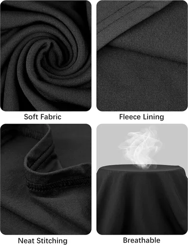 Miniatura 4 de URATOT Conjunto de 2 ropa interior térmica para hombre, con forro polar, ropa interior térmica suave, largo Johns parte superior inferior