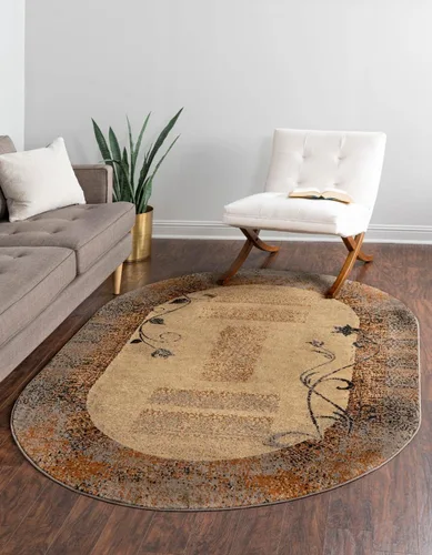 Miniatura 11 de Unique Loom Barista Collection - Alfombra Excelsa (octágono de 6 pies 1 pulgada, beige/marrón)