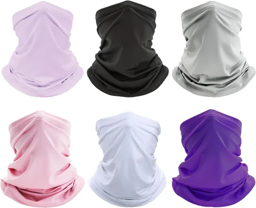 Miniatura 9 de Polaina para el cuello Bandana Máscara facial: Paquete de 6 máscaras de cocodrilo refrescante, bufanda para el cuello de esquí, cubierta facial