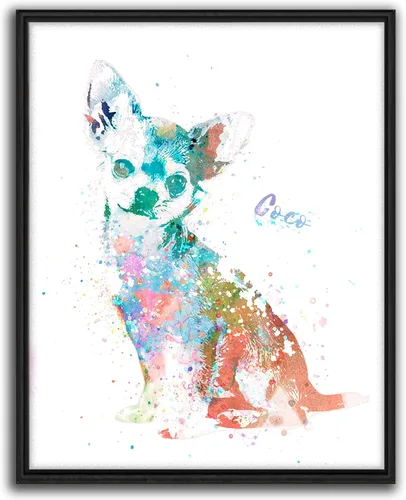 Miniatura 25 de Personal-Prints Regalo de arte personalizado para pared de perro, impresión artística moderna personalizada única de estilo acuarela La raza