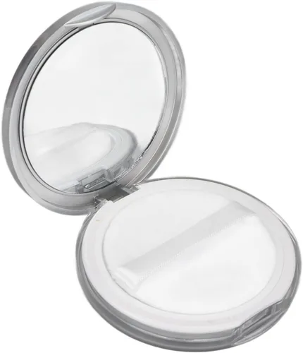 Miniatura 5 de Caja de polvo suelta, contenedor de polvo recargable vacío de 0.11 oz, estuche portátil de polvo con espejo de soplado de polvo y tamiz de red