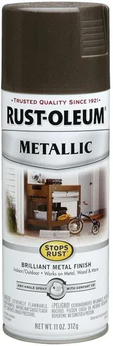 Miniatura 20 de Rust-Oleum 313142 Stops Rust Pintura en Aerosol Metálica, 11 onzas, Bronce Champán