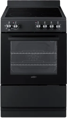 Miniatura 12 de Summit 20” Rango Eléctrico de Superficie Lisa, horno de 1.87 pies cúbicos, Cumple con ADA, Negro - REXT20BL (Negro, 20 Pulgadas)