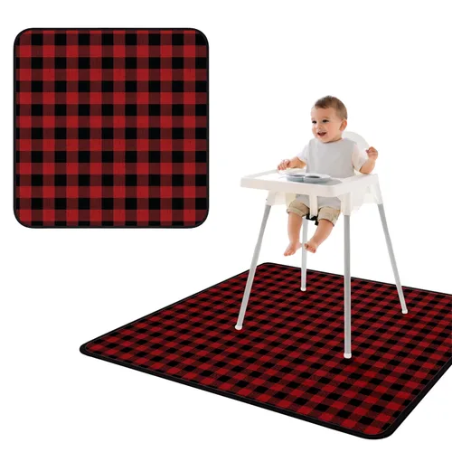 Miniatura 53 de BapronBaby Adventure Awaits - Tapete impermeable para debajo de sillas altas, suelos, mesas, tiempo de juego o artes y manualidades, lavable a