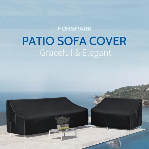 Miniatura 7 de Cubiertas para sofá de muebles de patio FORSPARK 79 pulgadas de ancho x 38 pulgadas de profundidad x 35 pulgadas de altura, cubierta impermeable al