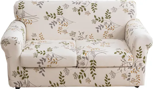 Miniatura 44 de CRFATOP Fundas elásticas para sillón de 2 plazas suaves con diseño floral para perros, fundas elásticas para sillón de 1 plaza, fundas lavables
