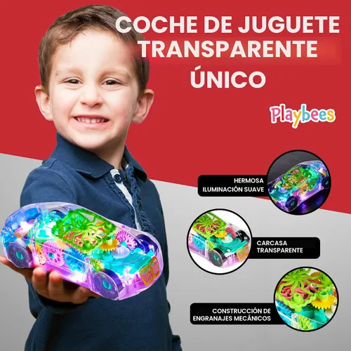 Miniatura 8 de Playbees Juguete de coche transparente iluminado, juguetes para niños autistas de 3 a 5 años, juguete sensorial para niños con autismo, juguetes