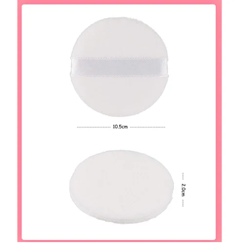 Miniatura 6 de Joly Soplo de polvo suelto grande, 4.3 '' XXL Body Puff con cinta (10PCS) Blanco