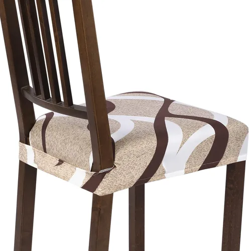 Miniatura 62 de SearchI Juego de 6 Fundas de Asiento para Sillas de Comedor Elásticas, Fundas de Asiento Suave Extraíbles y Lavables para Sillas de Comedor, Flor